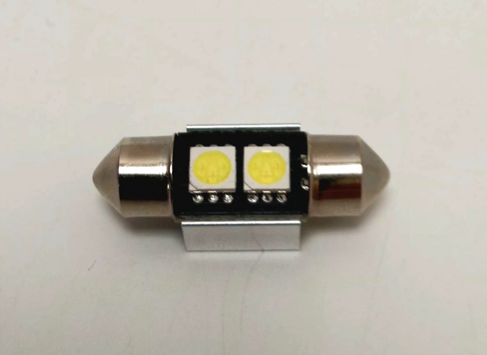 žárovka LED 12V 10W SV 10x31mm čirá CANBUS nepolarizovaná