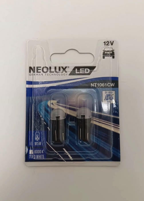 Blistr 2x žárovka LED 12V W2,1x9,5d W5W čirá NEOLUX