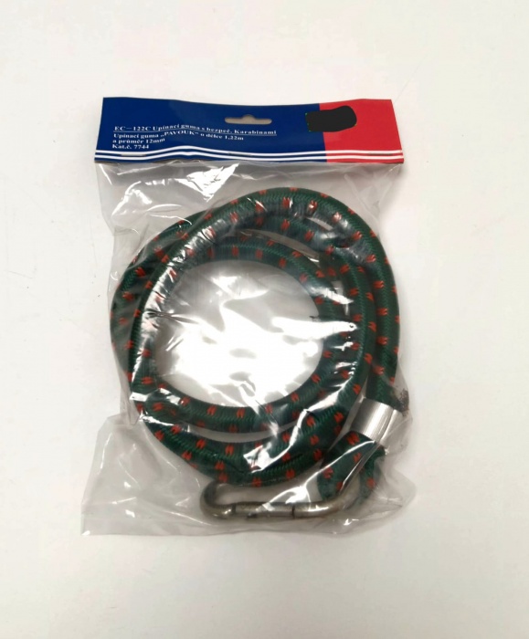 pružný upínák 12 mm 122 cm - karabina