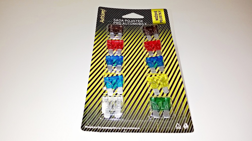 pojistky ploché - sada 10 ks