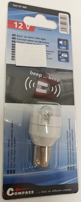 žárovka couvací s pípáním (12V/patice BA15s )