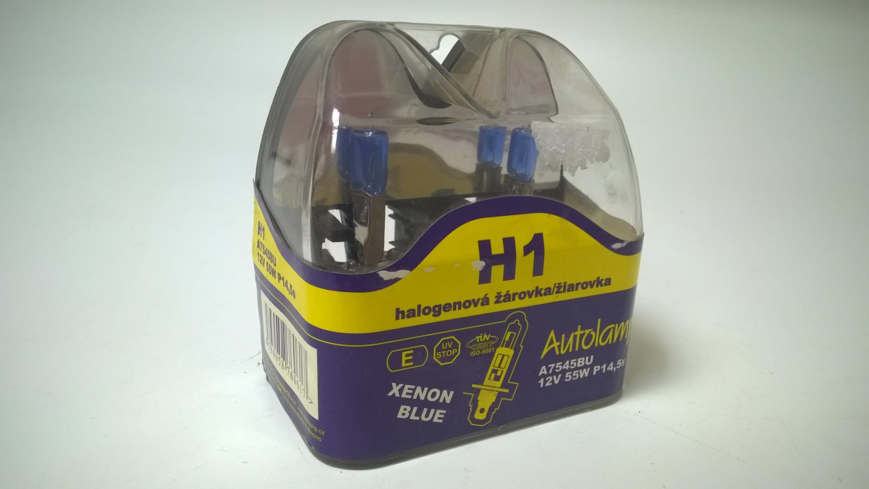 krabička AUTOLAMP H1 12V 55W P14,5s BLUE