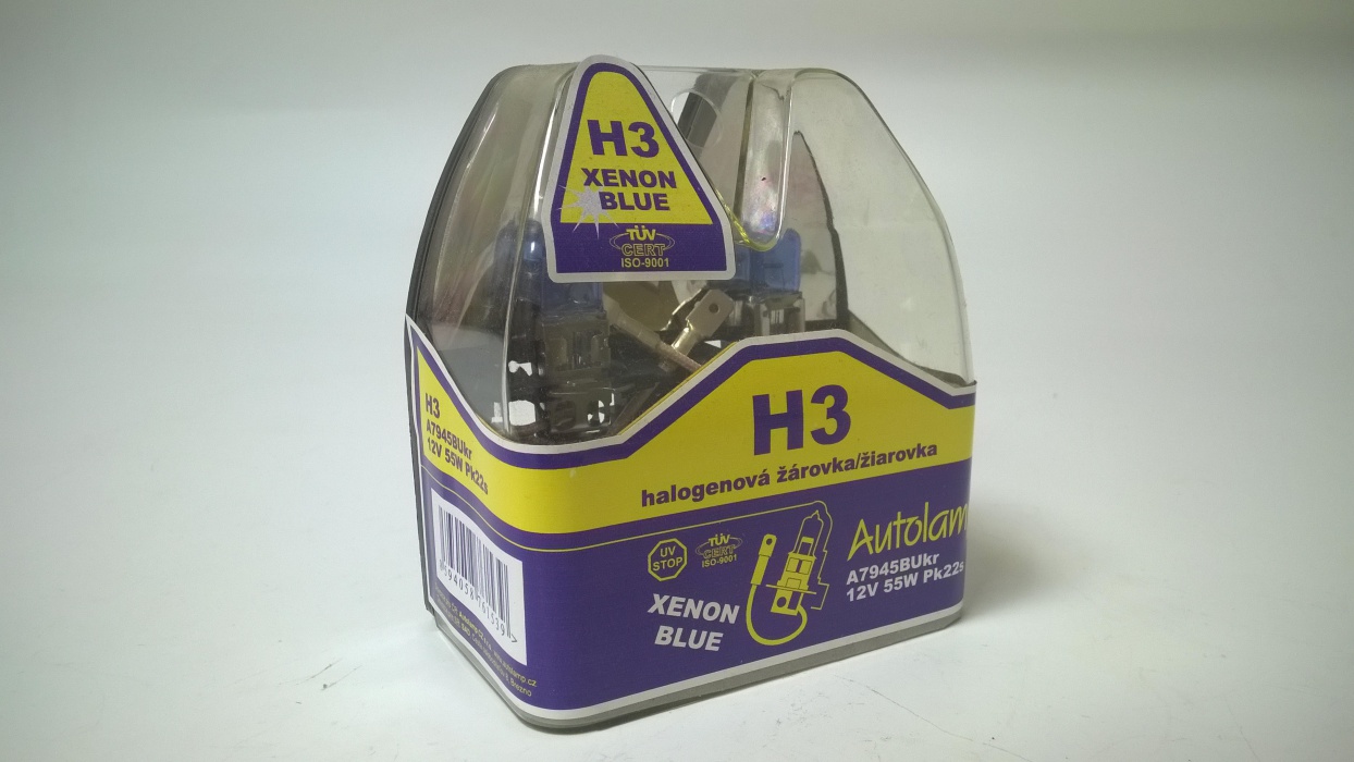 krabička AUTOLAMP H3 12V 55W P22s BLUE