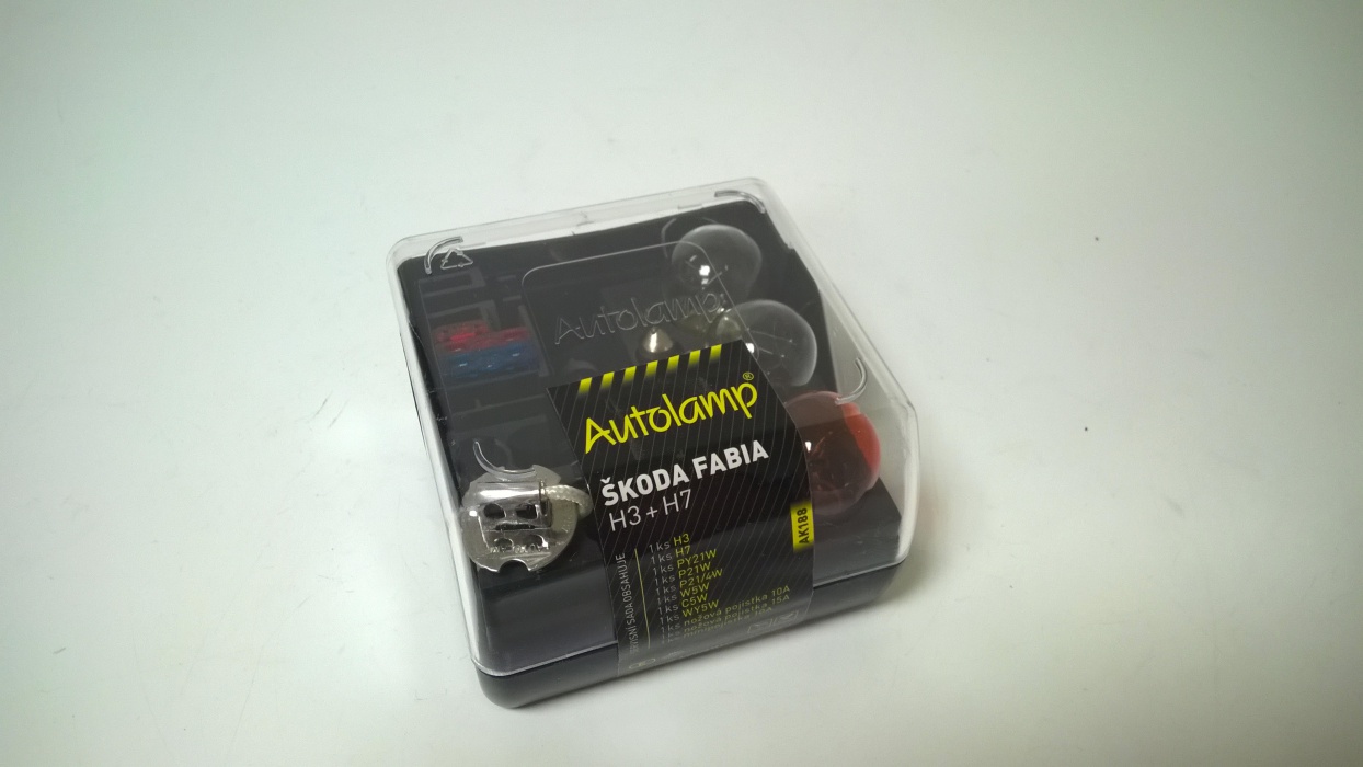 krabička AUTOLAMP H3 + H7  FABIA