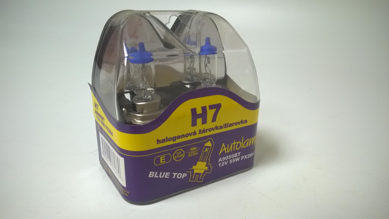 krabička 2x AUTOLAMP H7 12V 55W PX26d BLUETOP