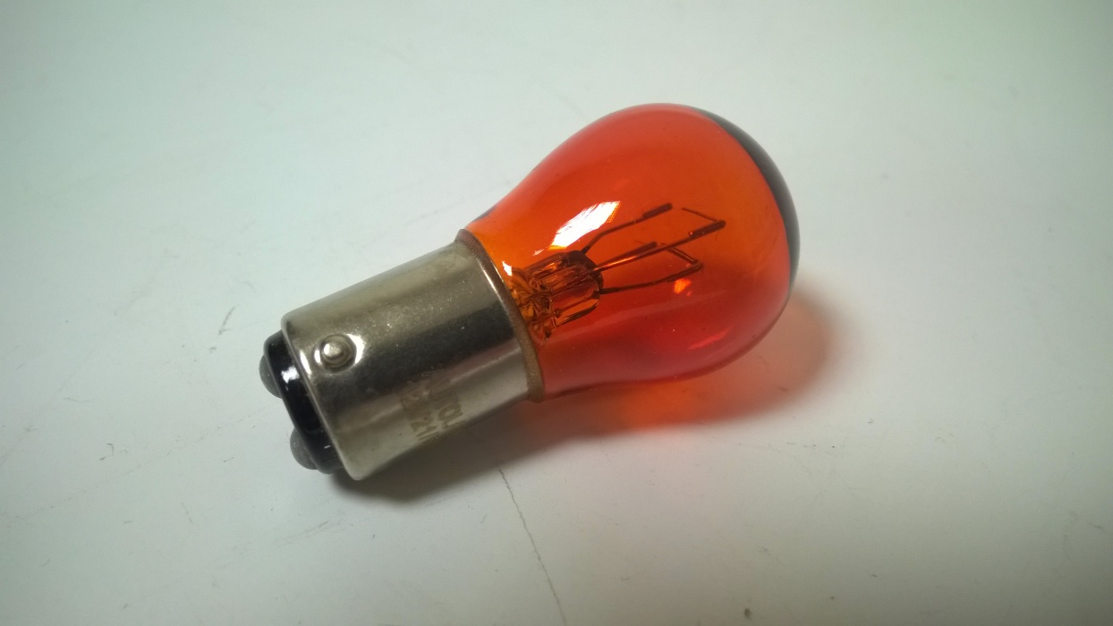 žárovka  12V   21/5W   BAY15d - oranžová