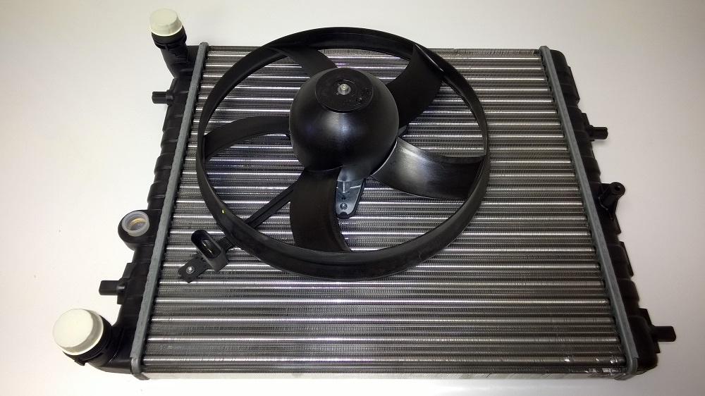 chladič s větrákem elektr. FABIA  1,2 , 1,4