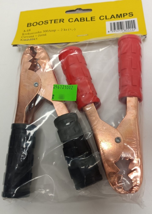 krokosvorky 300A červené/ černé - pár v  blistru