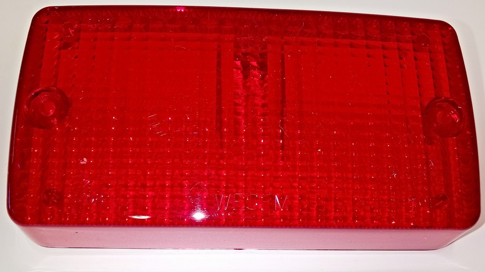 sklo náhradní červené mlhové