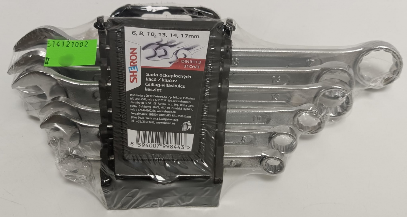 klíče očkoploché - 8,10,12,13,14,17